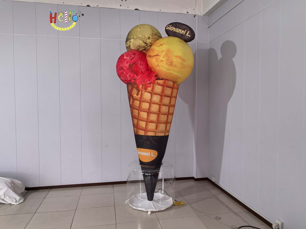 Cartoon Inflatable 3-Meter High Floor Standing Ice Cream Air Model插图2
