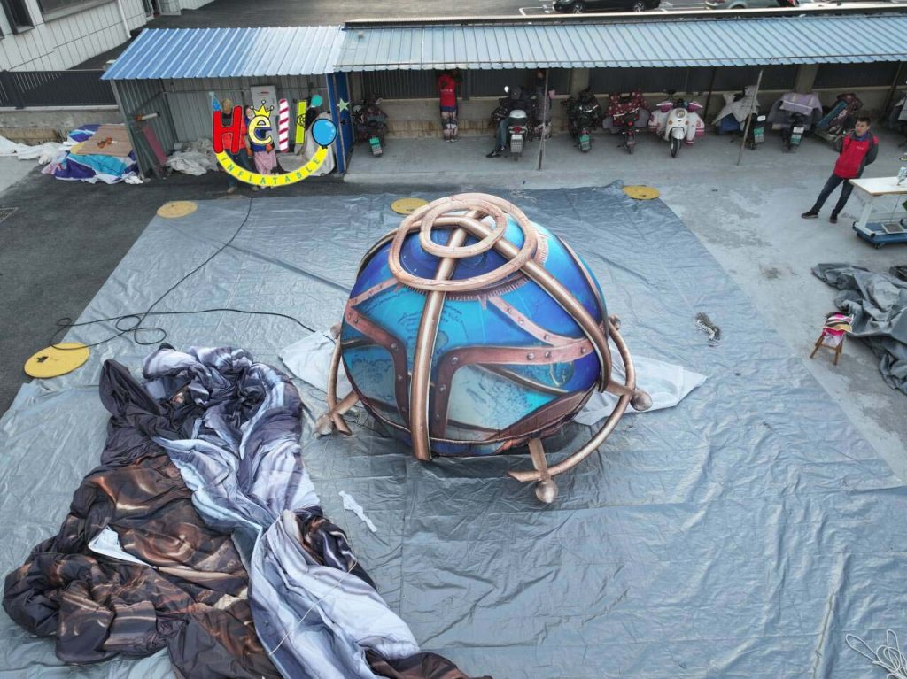 4.2-Meter Diameter Suspended Hemispherical Air Model Advertising Inflatable Product插图3
