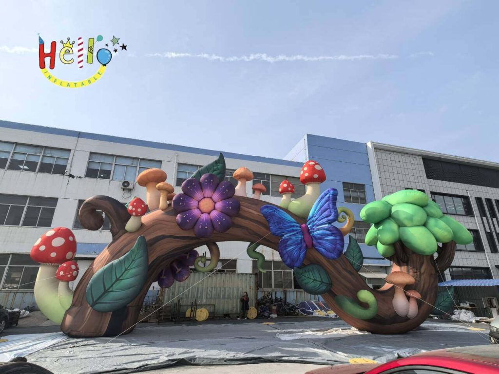 Customized 19.4-Meter Wide X 8.2-Meter High Floor-Standing Tree Arch Advertising Inflatable插图2