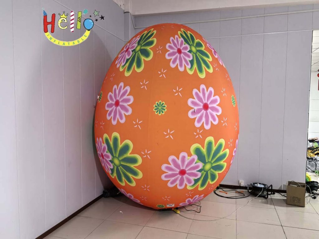 3-Meter High Resurrected Egg Inflatable Cartoon Ground Standing Ornament