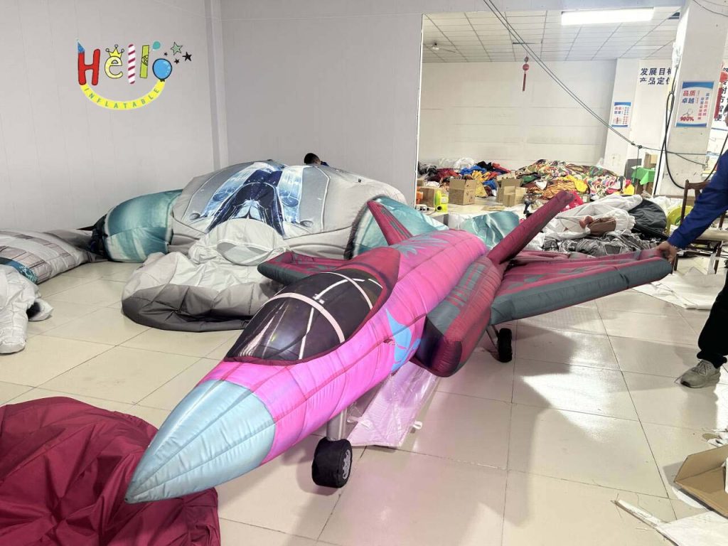 4-Meter Long Giant Inflatable Fighter Jet PVC & Nylon Party Supplies for Events & Promotions Digital Printing Includes Blower插图2