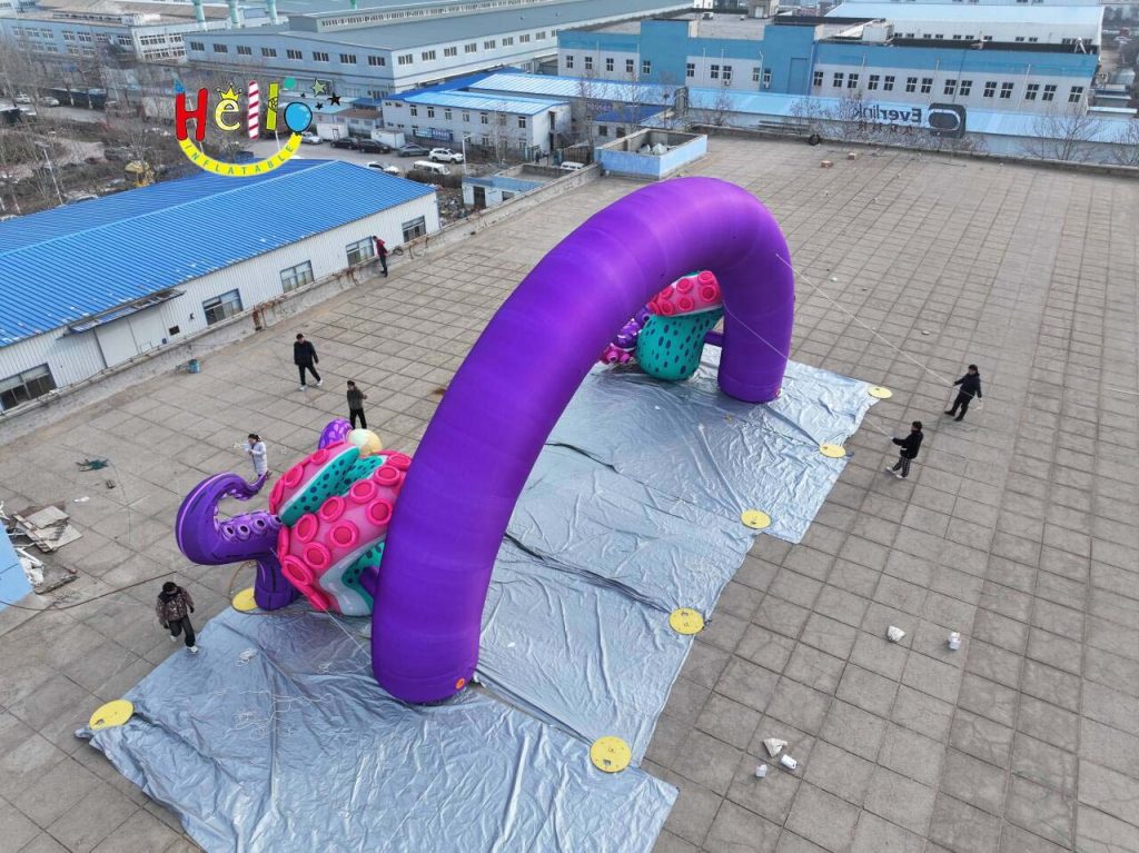 16-Meter Wide and 5-Meter High Tentacle Arch Premium Advertising Inflatable Structure插图
