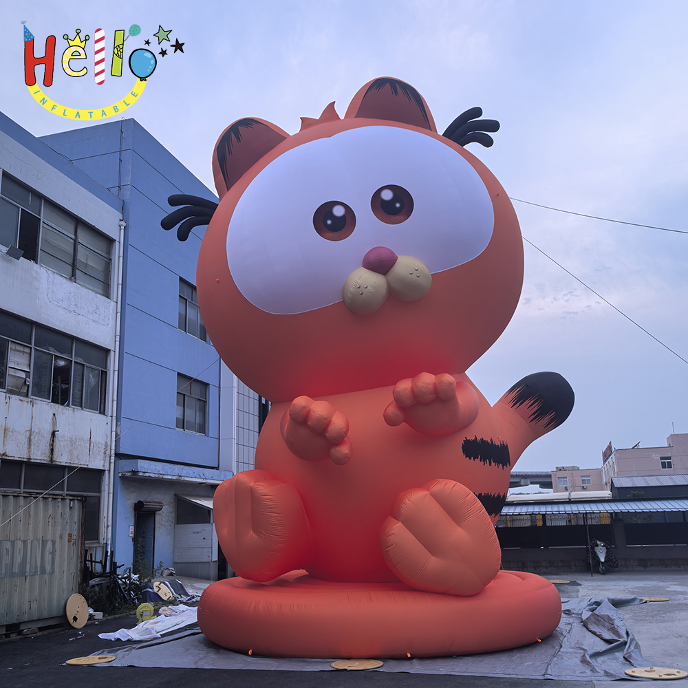 Custom Large Inflatable Cartoon Cat Shapes for Themed Advertising Events