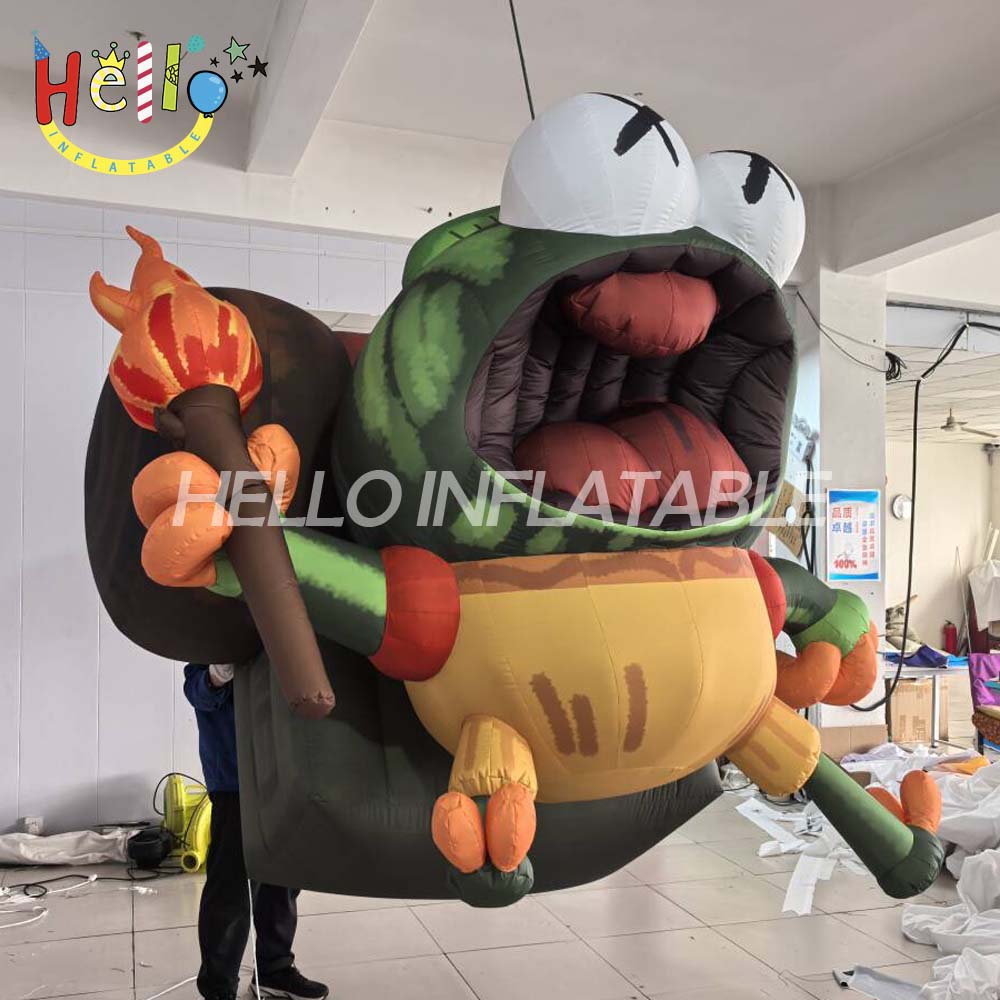 Customized Cartoon Frog Inflatable Advertising Eye-Catching and Attractive