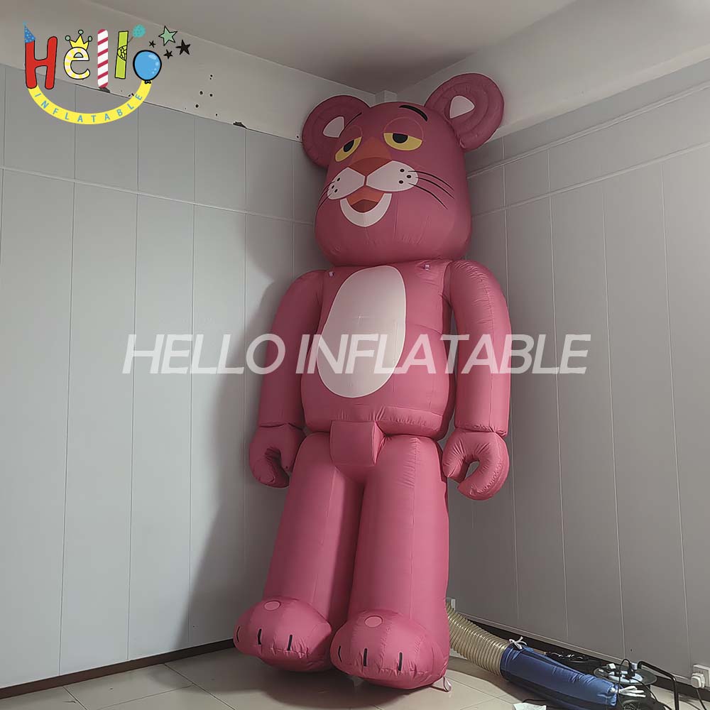 4-Meter High Pink Leopard Cartoon Inflatable Advertising Inflatables