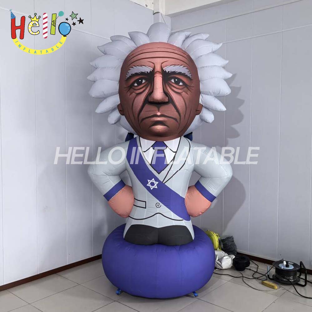 Uniquely Designed 3-Meter-Tall Inflatable Israeli Old Man Cartoon for Advertising Purpose