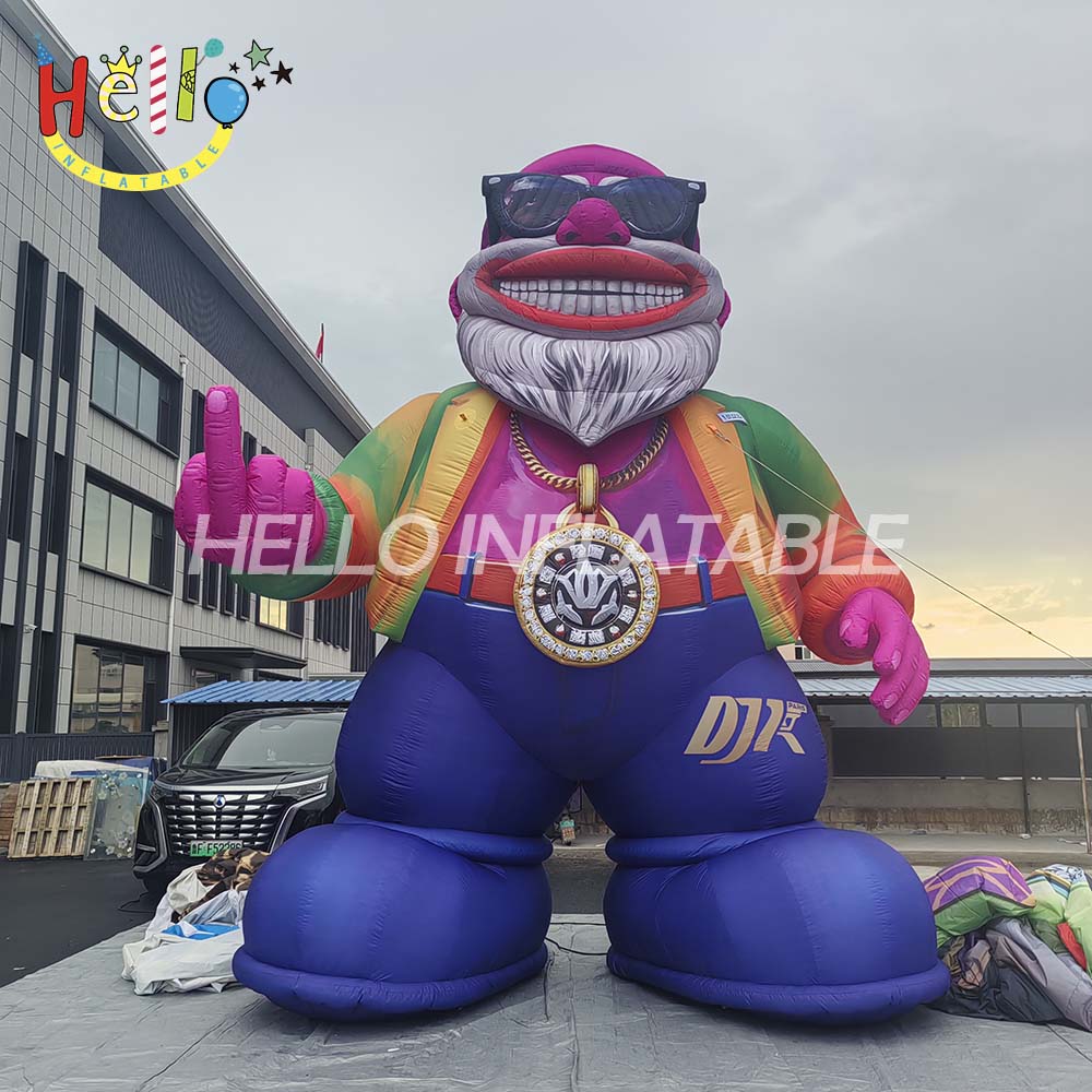 Eye-Catching Cartoon Hip-Hop Bearded Man Inflatable Advertising for High Visibility Product Promotion