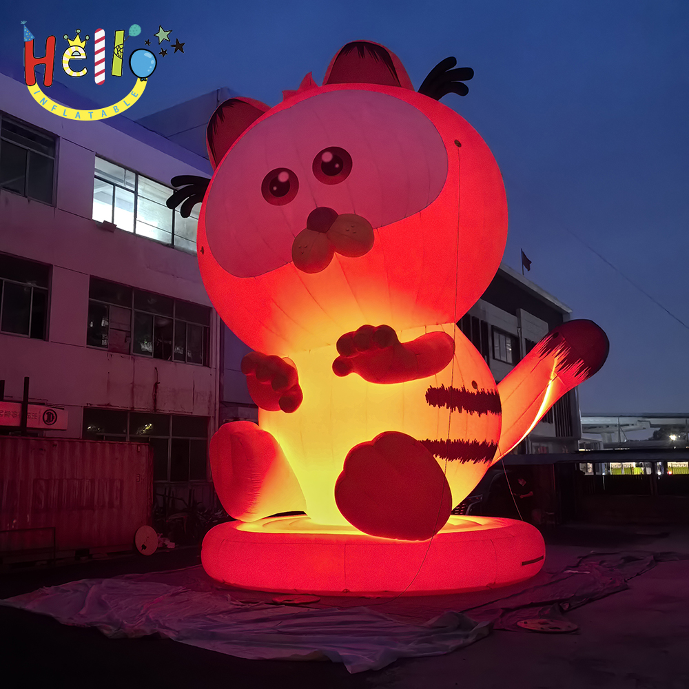 Custom Large Inflatable Cartoon Cat Shapes for Themed Advertising Events