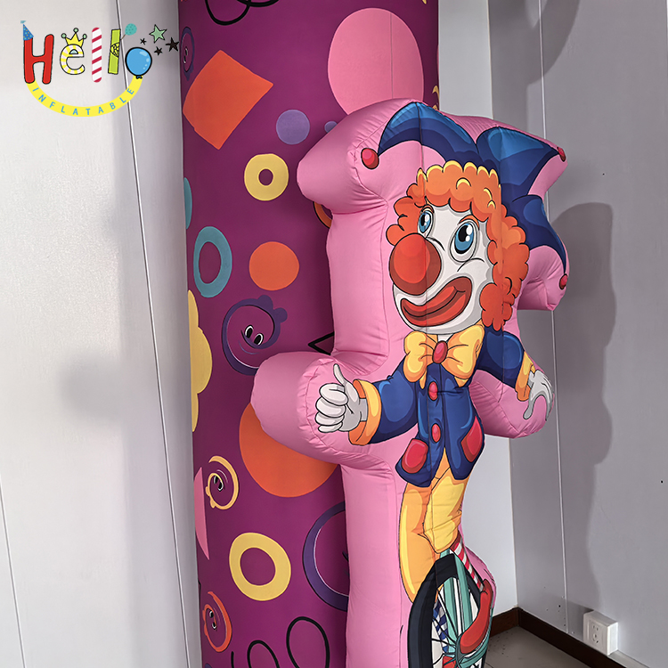 4-Meter-Width Inflatable Arch Clown Design  for Event Decorations Includes Air Blower Accessory