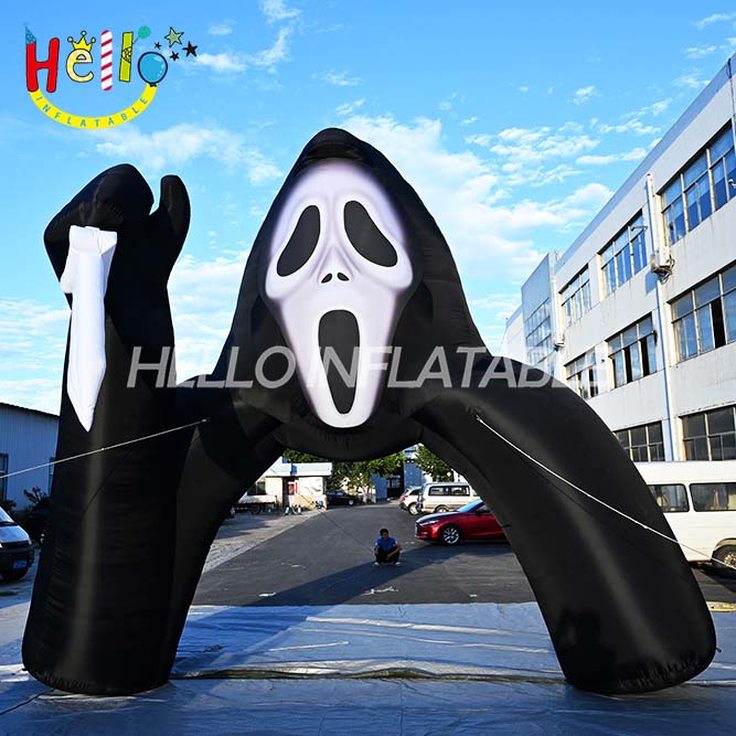Halloween Atmosphere Skull Death God Inflatable Arch Balloon for Festive Decorations
