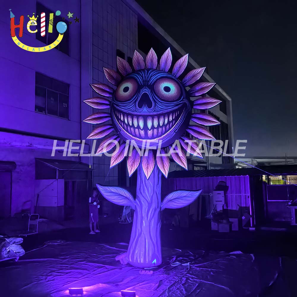 Halloween Horror Atmosphere Advertising Inflatables Smiling Sunflowers and Plants Decorations