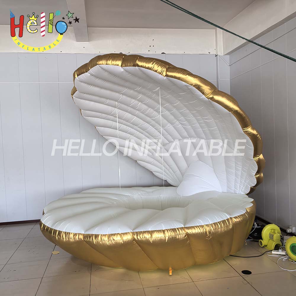 Customized Gold Inflatable Shell Animal for Stage Performance Decoration Unique Inflatable Animal Type