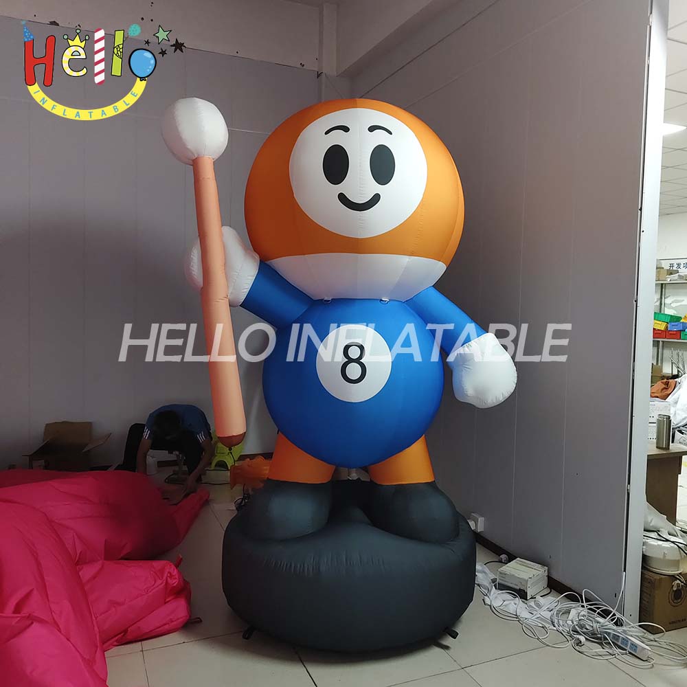 Eye-Catching Cartoon Mascot Inflatable for Advertising for Decorating Billiard Halls