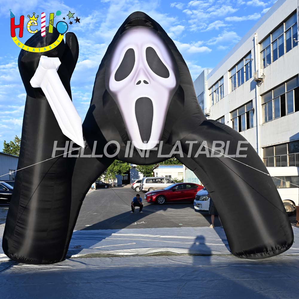 Halloween Inflatable Arch Balloon with Devil Hat Adding Atmosphere to Your Festive Decorations