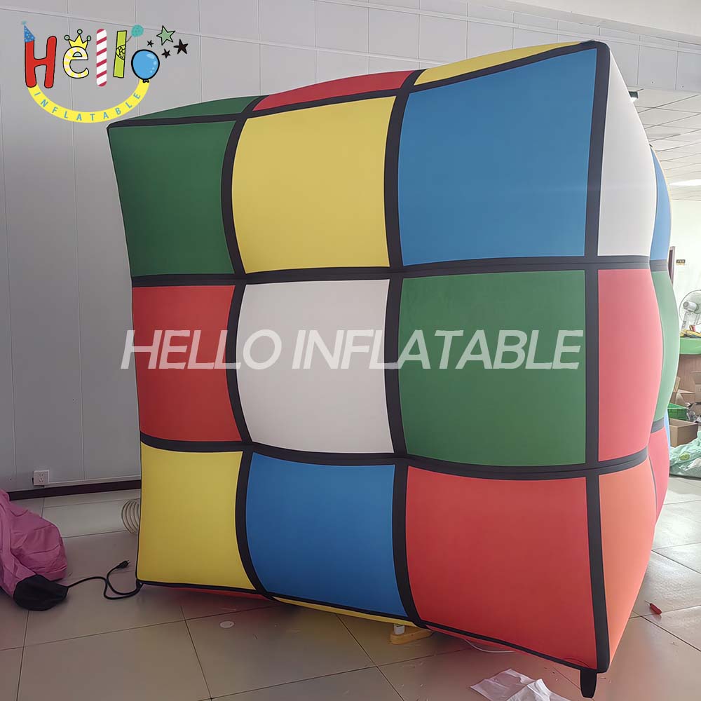 Giant Custom Party Inflatable Magic Cube Advertising Inflatable Wall and Screen with Air Blower Accessory