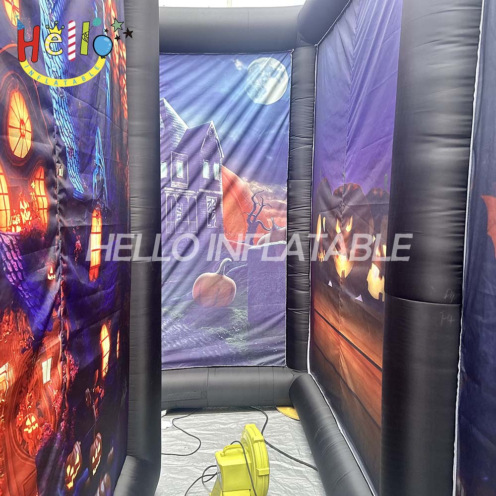 Custom Halloween Outdoor Advertising Inflatable Haunted House Maze for Parties and Events Decorations
