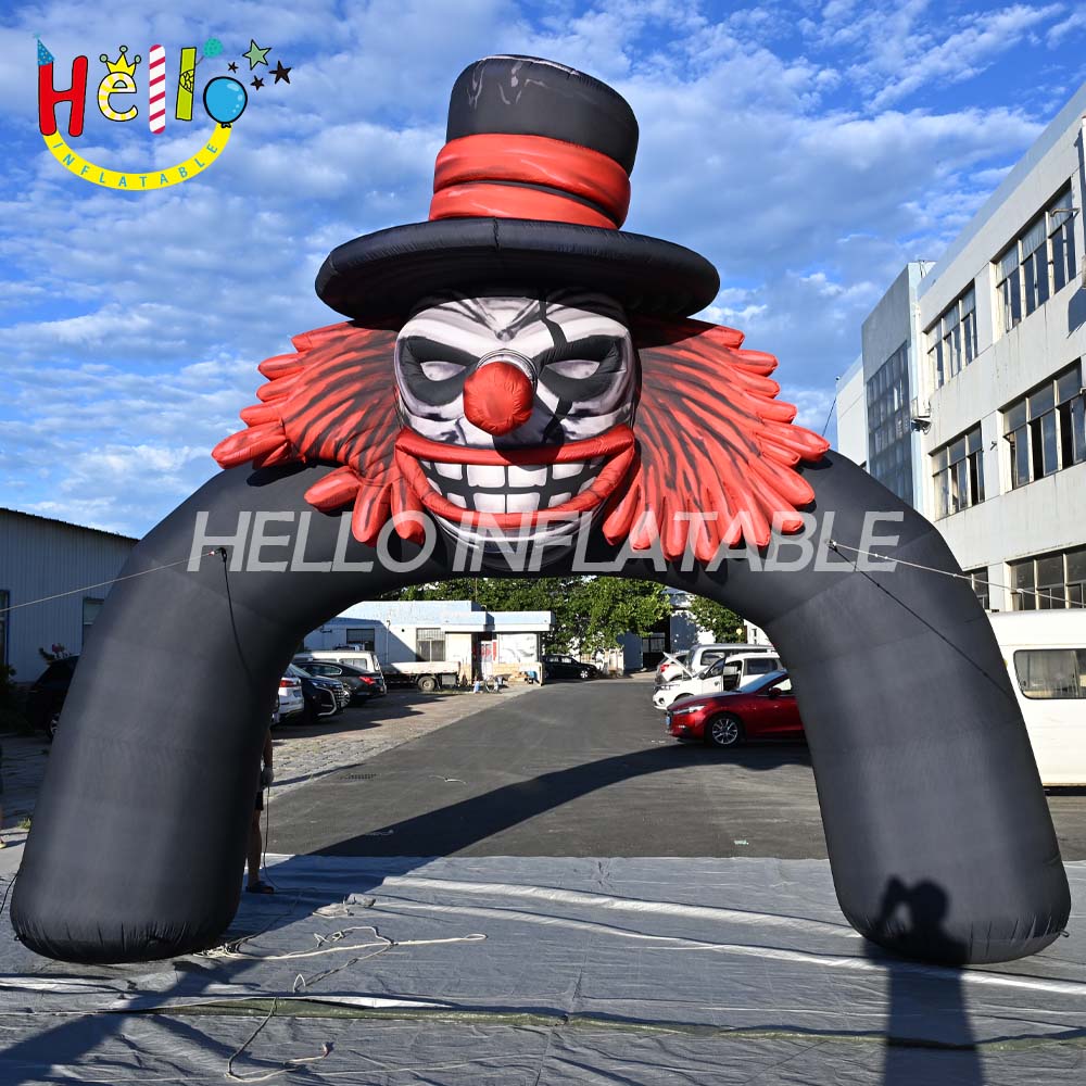 Halloween Inflatable Arch Balloon with Devil Hat Adding Atmosphere to Your Festive Decorations