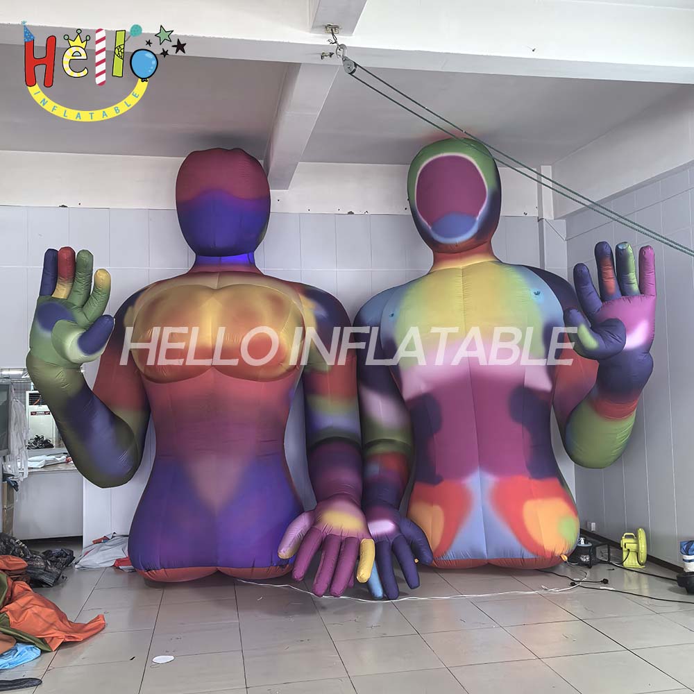 4-Meter High Colorful Inflatable Costume Balloon Human Body Shape