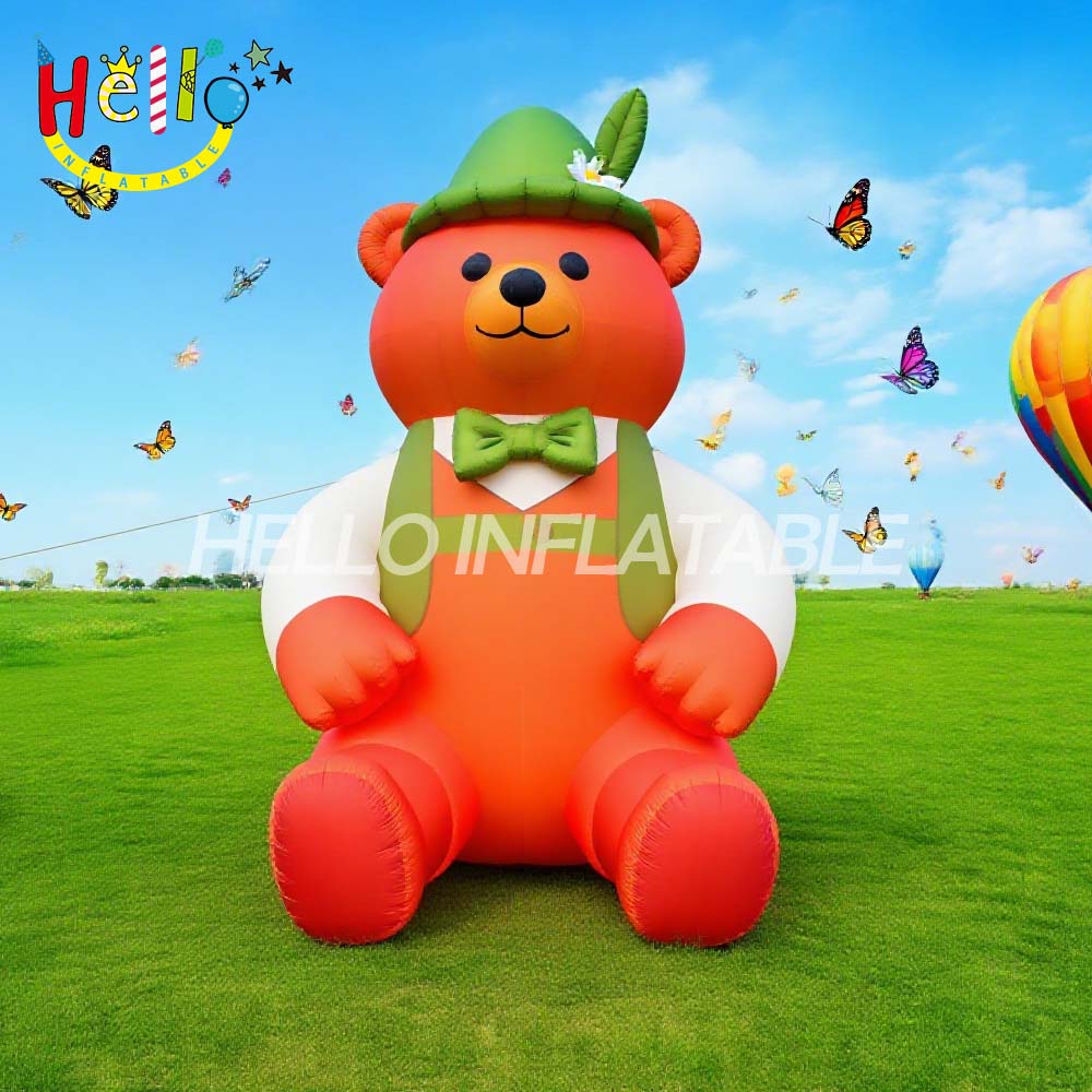 Uniquely Designed Inflatable Advertising Bear with Suit and Top Hat
