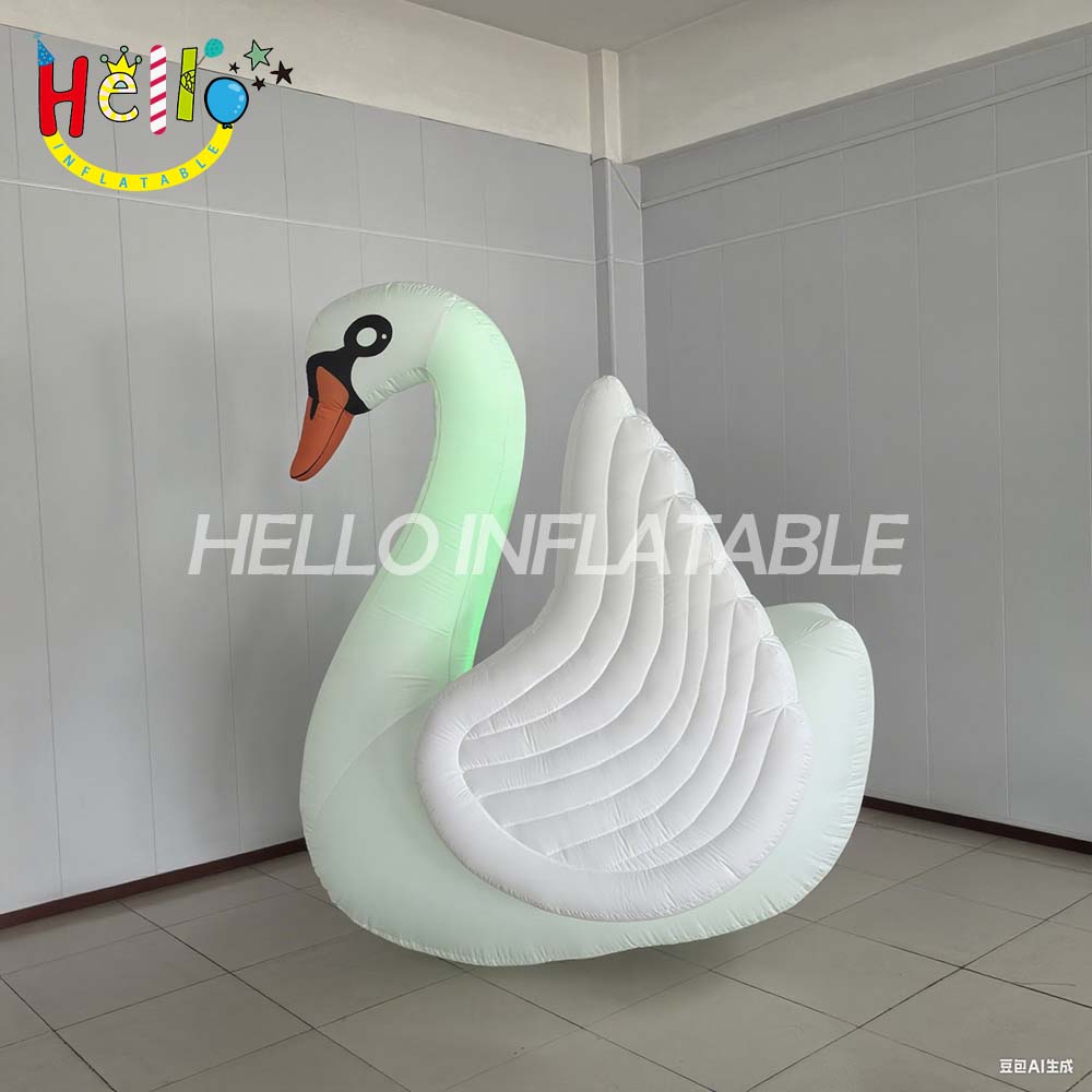 Customized Inflatable Swan Animal for Stage Advertising Decorations