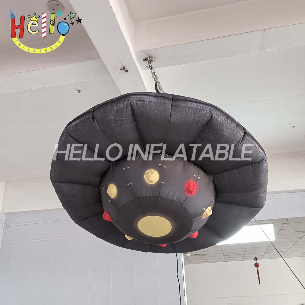 Customized Cartoon Hanging Alien Spacecraft for Astronomical Promotion Advertising Inflatables