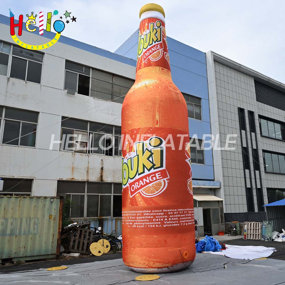 Customized Cartoon Styled LED Lighting Inflatable Wine Bottle Advertising Inflatiles