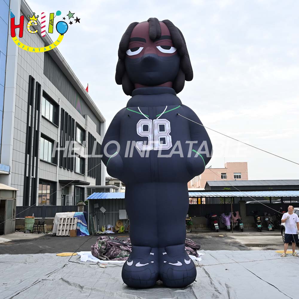Newly Designed Waterproof Multi-Color USB Powered Durable Inflatable Cartoon Dirty Braid Boy for Event Promotion