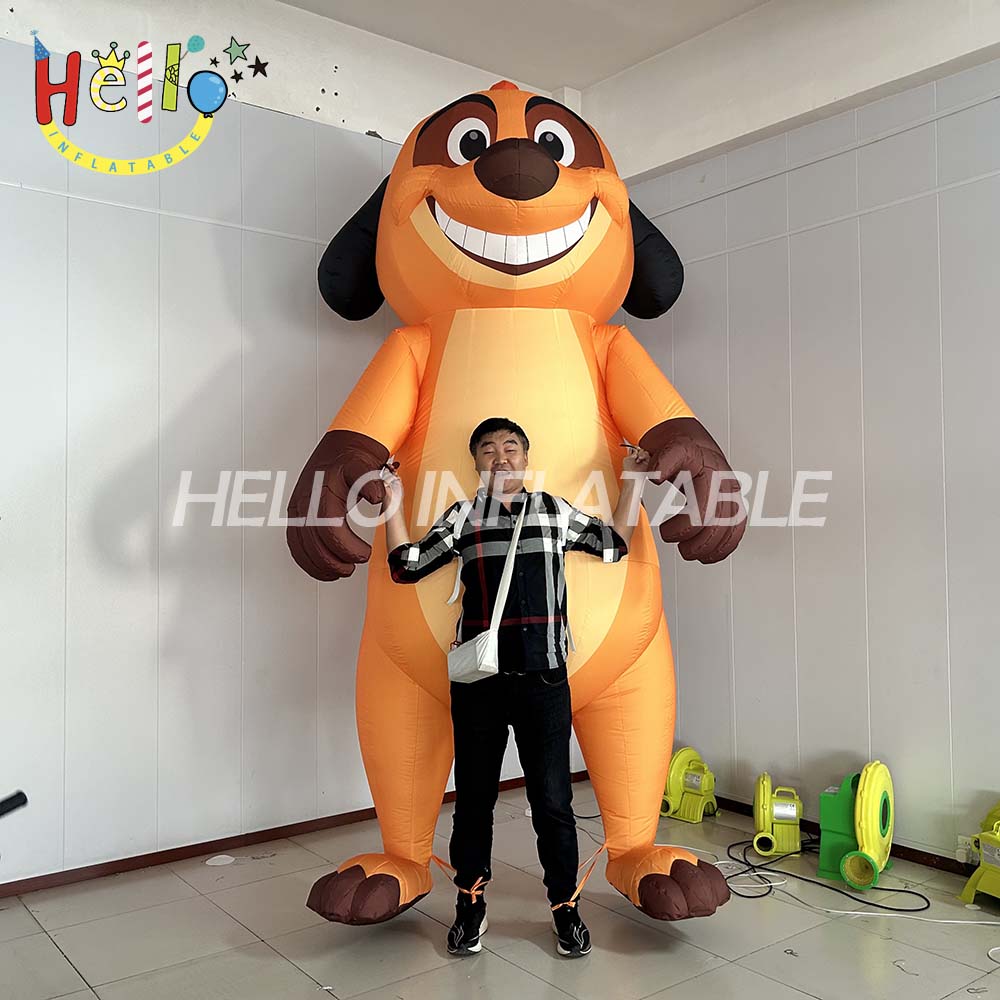 Customized Yellow Dog Back Cartoon Character Inflatable Advertising Product