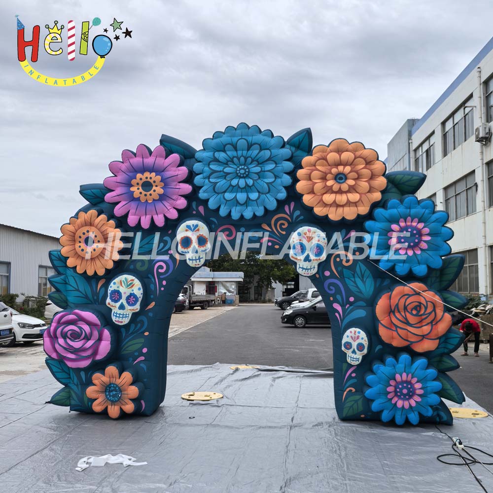 Deco Inflatable Cartoon Arch USB Powered Multi-Color Waterproof & Durable Custom Size for Halloween Event Atmosphere