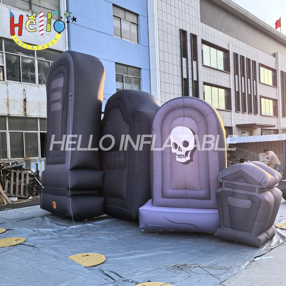 Halloween Tombstone Inflatable Balloon Decoration New Design Waterproof USB Powered Durable插图1 Halloween Tombstone Inflatable Balloon Decoration New Design Waterproof USB Powered Durable插图1