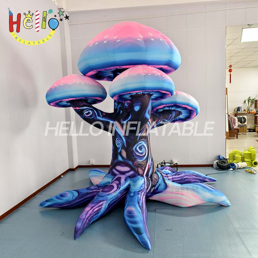 Outdoor Customized Fluorescent Material Inflatable Mushroom Tree (2)