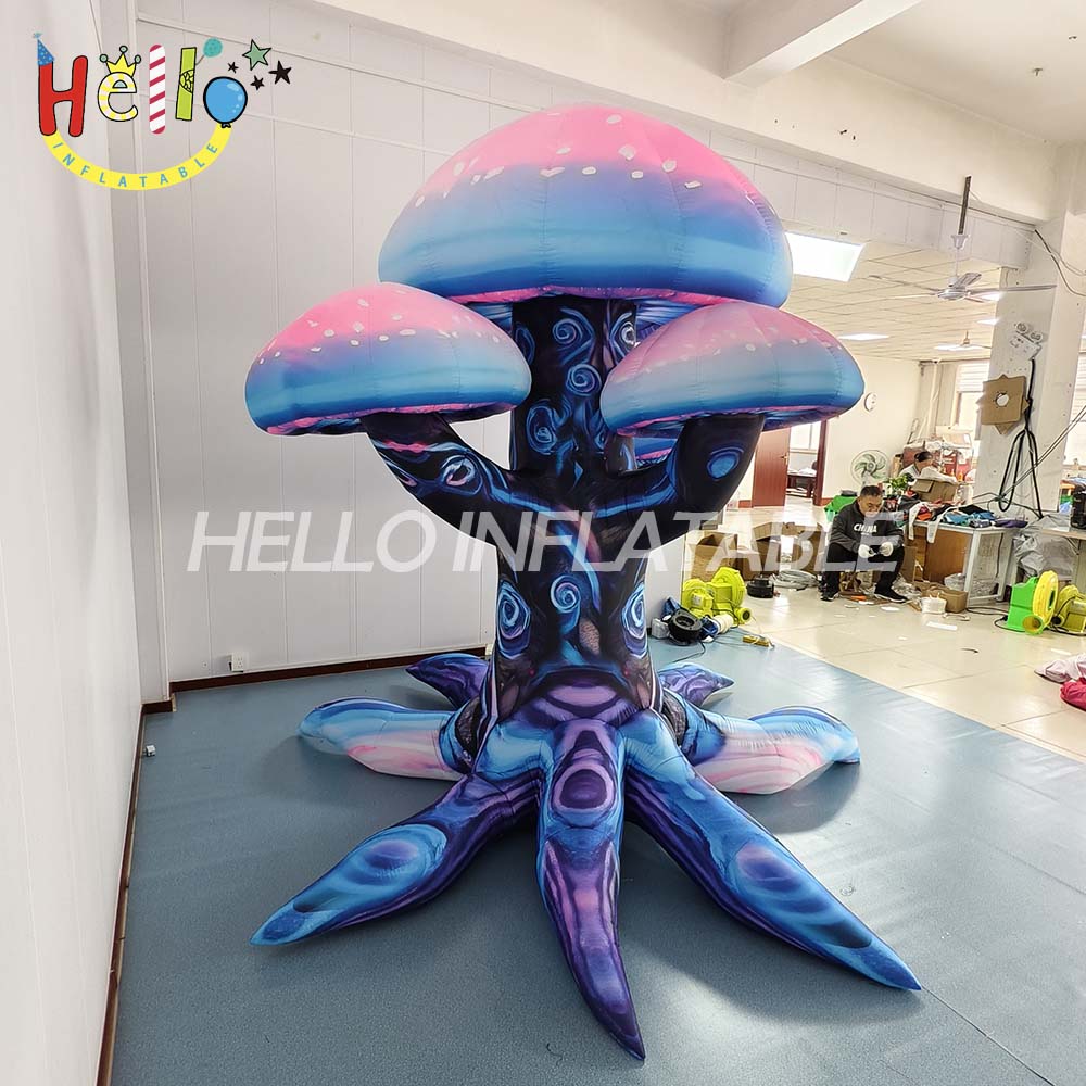 Outdoor Customized Fluorescent Material Inflatable Mushroom Tree (3)