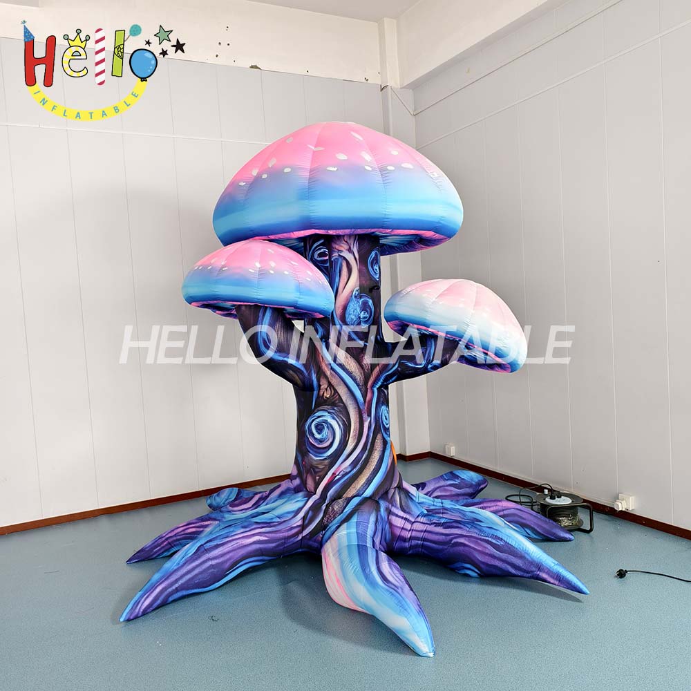 Outdoor Customized Fluorescent Material Inflatable Mushroom Tree (5)