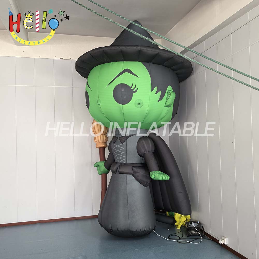 Outdoor Inflatable Cartoon Broom Wizard Character Mascot Used for Stage Performances插图 Outdoor Inflatable Cartoon Broom Wizard Character Mascot Used for Stage Performances插图