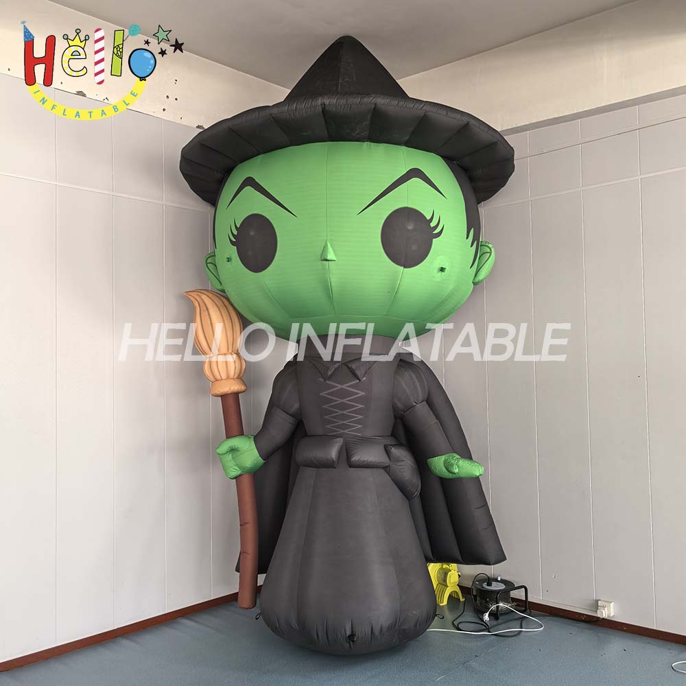 Outdoor Inflatable Cartoon Broom Wizard Character Mascot Used for Stage Performances插图4 Outdoor Inflatable Cartoon Broom Wizard Character Mascot Used for Stage Performances
