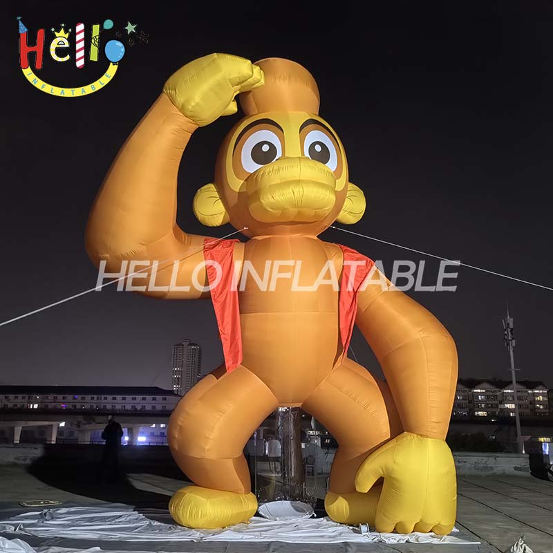Customized durable inflatable model inflatable cartoon monkey for stage props and outdoor activity display
