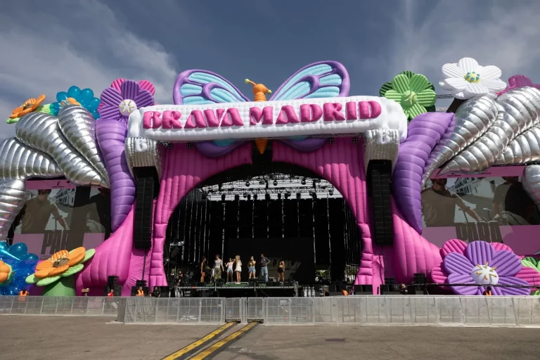 Custom Butterfly and Flower Stage Inflatables for Madrid’s Biggest Summer Festival