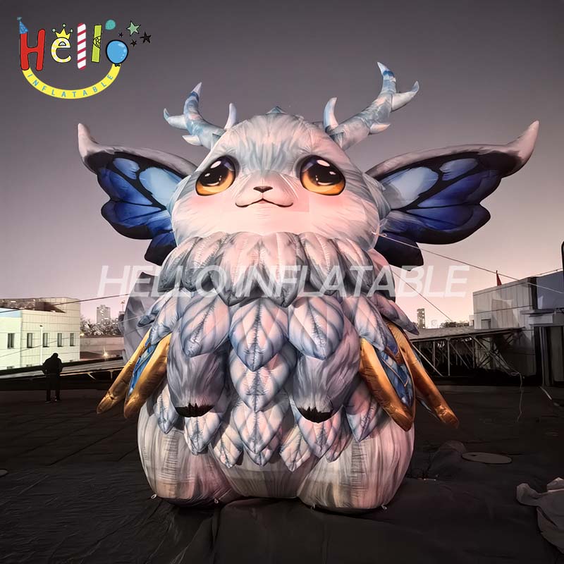 Customized giant inflatable cartoon character inflatable mascot with fluorescent material and free blower decoration