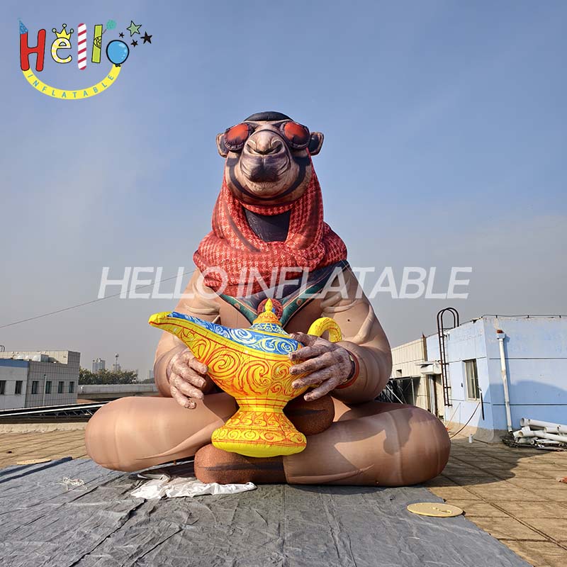 Giant cartoon image camel inflatable animal balloon with LED lights used for inflating national decorative advertisements
