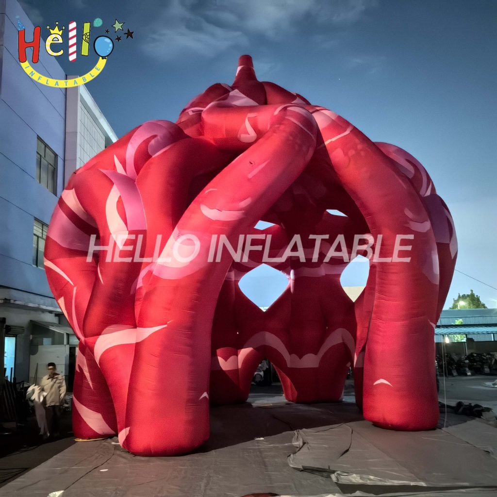 Factory Customized Inflatable pink Tent with Unique Design for Party Stage Decoration插图 Factory Customized Inflatable pink Tent with Unique Design for Party Stage Decoration