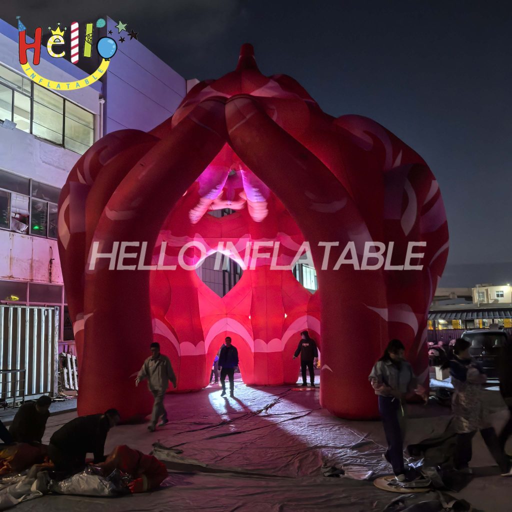 Factory Customized Inflatable pink Tent with Unique Design for Party Stage Decoration插图1 Factory Customized Inflatable pink Tent with Unique Design for Party Stage Decoration插图1
