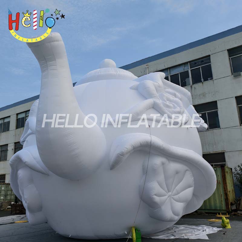 Factory Customized Large Inflatable Sculpture White Teapot for Outdoor Promotion at the Tea Expo (5)