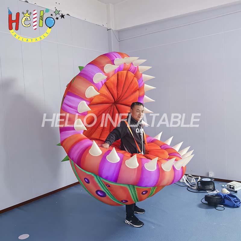 Giant Inflatable Man Eating Flower Costume Terrifying Carnivorous Plant Carnival Street Parade Walking Performance Props