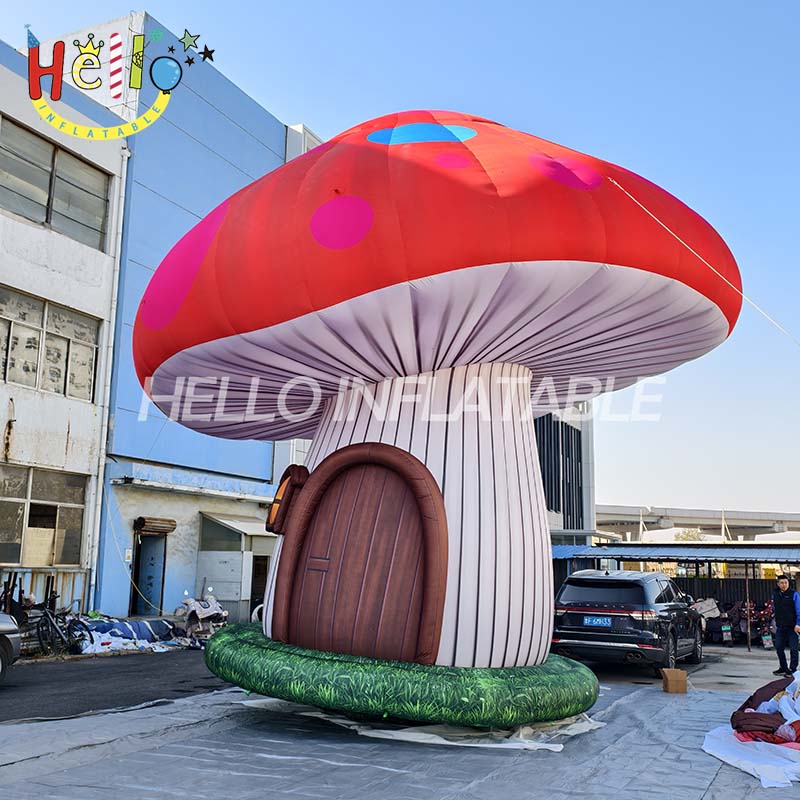 Giant Inflatable Mushroom Tree House Inflatable Tent Bounce for Party Decoration (4)