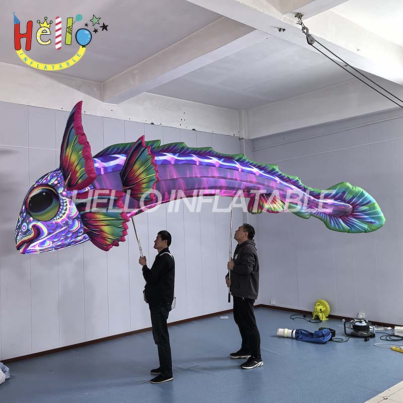 Giant Inflatable Tropical FishSeahorse Air Blow Lifelike Marine Tropical Animal Event Nightclub Decor Party Advertising Props