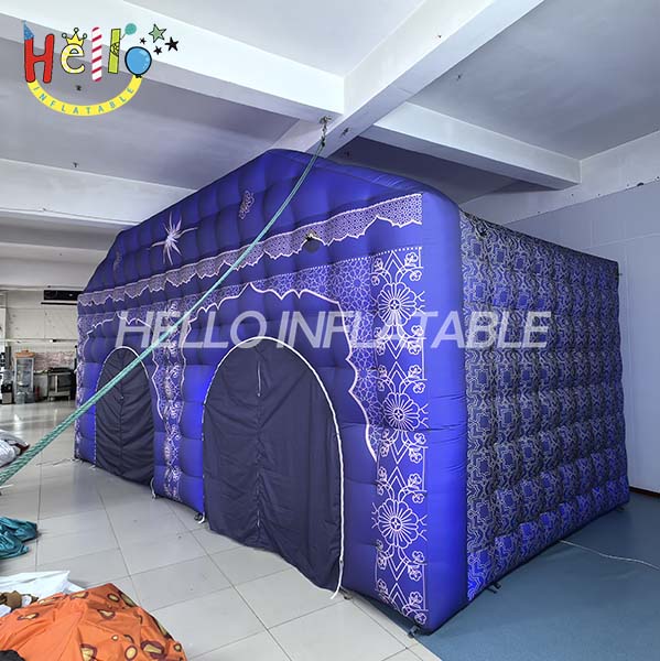 Large ethnic inflatable party tent with blower, portable disco tent, wedding and birthday air tent
