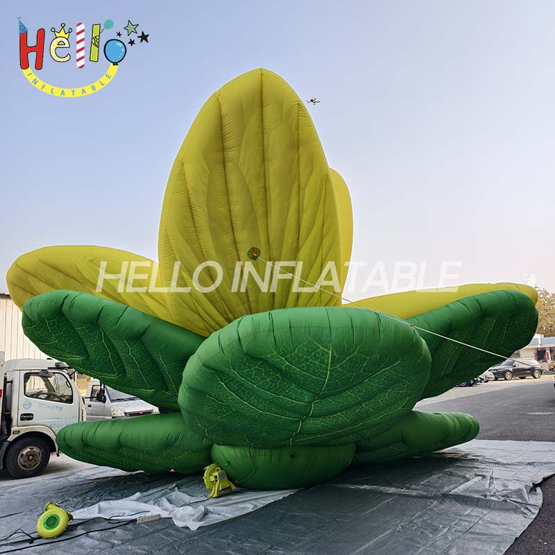 Wedding Party Stage Decorations Colorful Giant Inflatable Flowers With LED Lights (3)