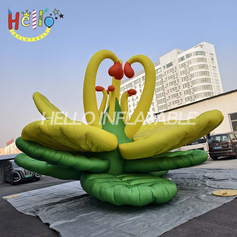 Wedding Party Stage Decorations Colorful Giant Inflatable Flowers With LED Lights (5)