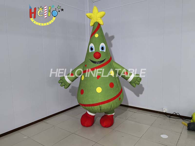Xmas Inflatable Walking Wearable Custom Kids Inflatable Christmas Tree Costume