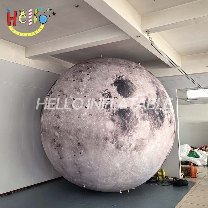 Factory Price Oem Giant Inflatable Planet Hanging Inflatable Moon Inflatable Moon Ball With Led Light